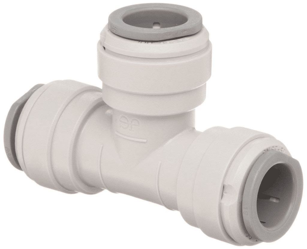 Union Tee Plastic Push-to-Connect 1/4" OD Tube Tee Union Push Connect 1/4 Inch OD Tube