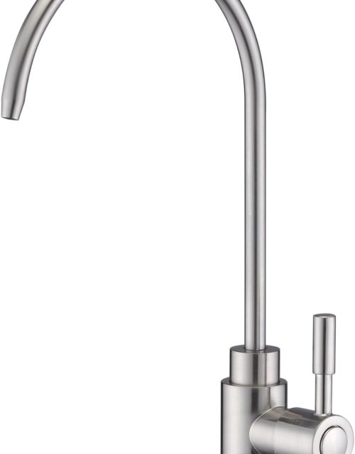 Brushed Nickel Single Handle Solid Brass Kitchen Bar Sink Drinking Water Faucet,