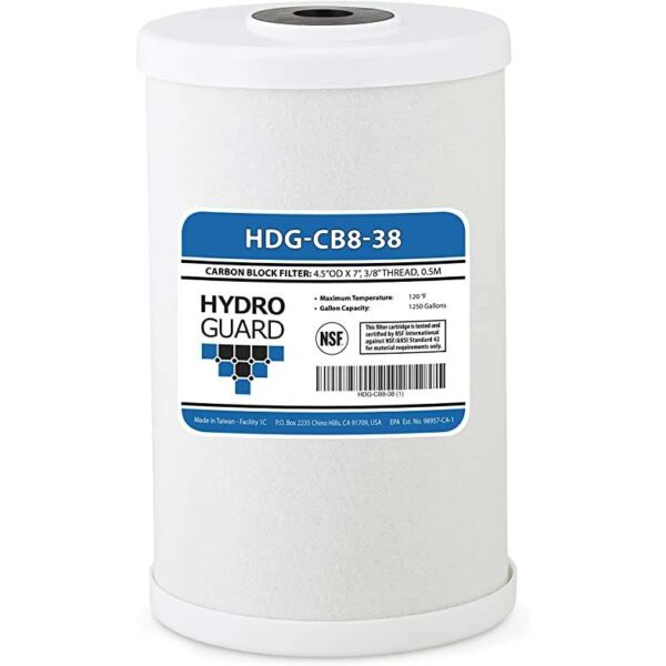 Hydro Guard HDG-CB8-38; 0.5 Micron Carbon Block Water Filter Cartridge