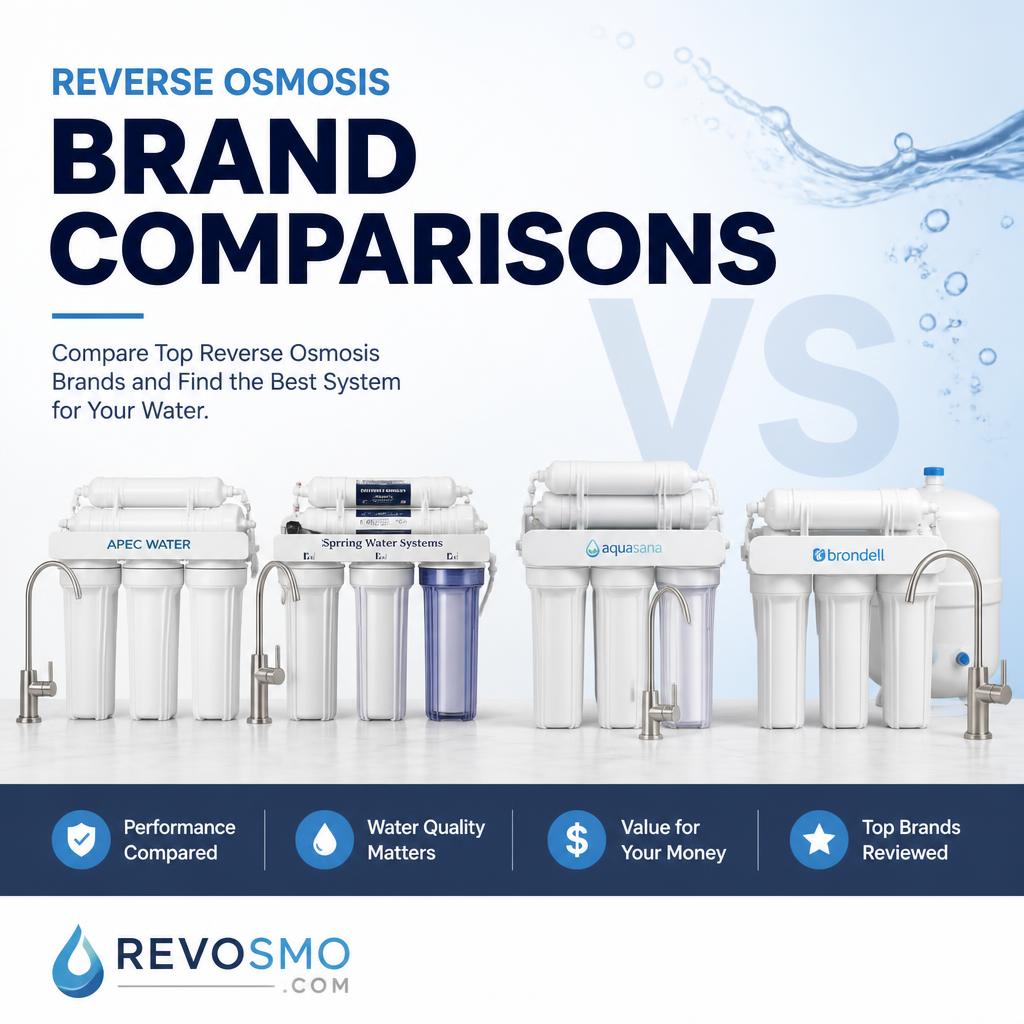 Side by side comparison of home water filters and reverse osmosis systems