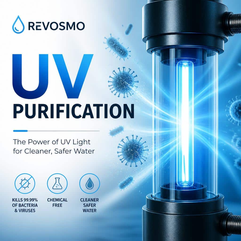 Whole-house UV water purification system for residential water treatment